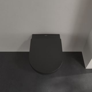 Унитаз подвесной Villeroy Boch  Subway 2.0 с открытым смывным краем  с DirectFlush черный матовый